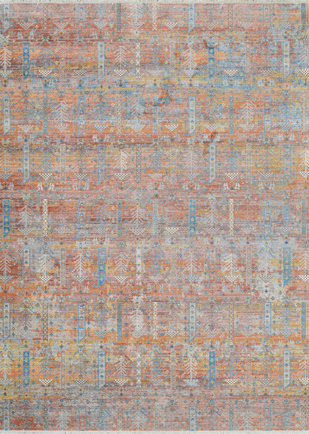 Couristan Halli H676 4001 Baktiari Brick-Honey-Mlt Rug