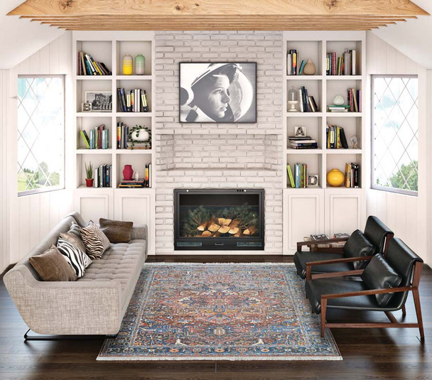 Couristan Halli H724 3100 Kerman Brick-Brown-Mlt Rug