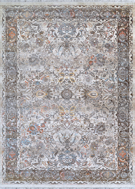 Couristan Halli H869 2001 Floral Kashan Beige Mocha Rug