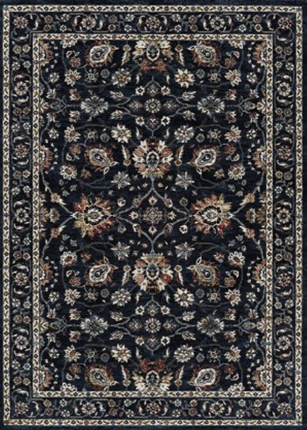 Couristan Monarch Je45 3434 Kerman Vase Navy Rug