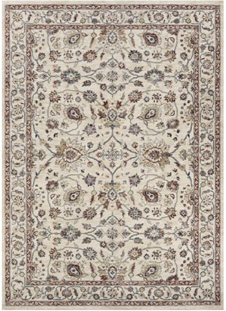 Couristan Monarch Je45 6484 Kerman Vase Antique Cream Red Rug