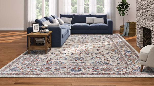 Couristan Nostalgia Ns01 1301 Persian Tabriz Antique Cream Rug