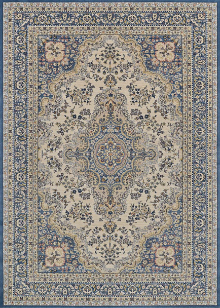 Couristan Old World Classic 4538 1011 Floral Tabriz Alabaster Powder Blue Rug