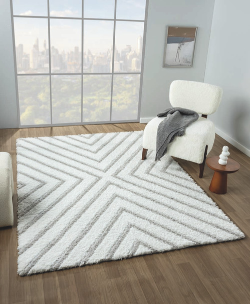 United Weavers Barcelona 4570 30172 Manresa White Rug