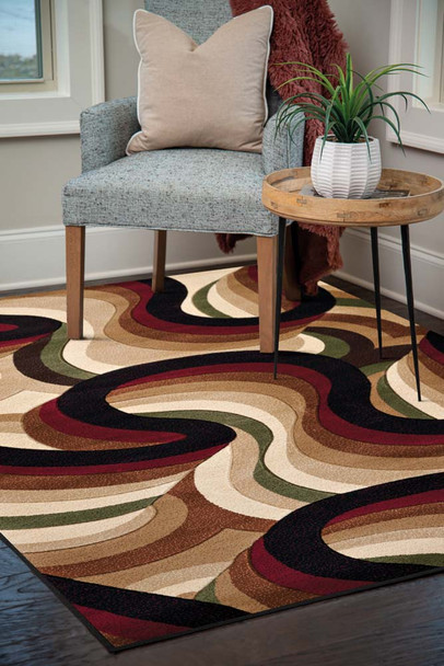 United Weavers Contours 702 34175 Sky Zone Burgundy Rug