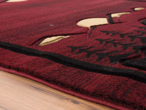 United Weavers Cottage 2055 41234 Treetops Burgundy Rug