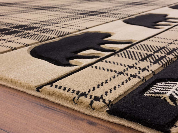 United Weavers Cottage 2055 41426 Tartan Bear Beige Rug