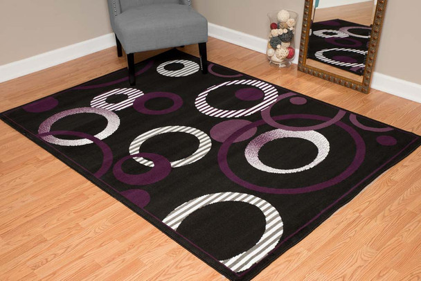 United Weavers Dallas 851 10482 Hip Hop Plum Rug