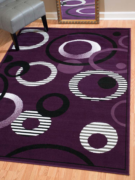 United Weavers Dallas 851 10487 Hip Hop Lilac Rug