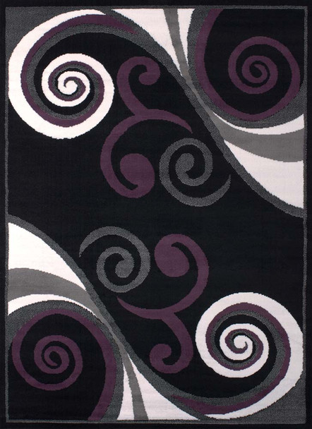 United Weavers Dallas 851 10570 Billow Black Rug