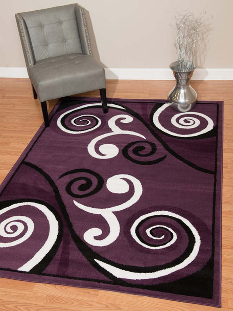 United Weavers Dallas 851 10582 Billow Plum Rug