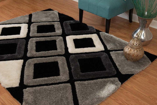 United Weavers Finesse 2100 21070 Plush Black Rug