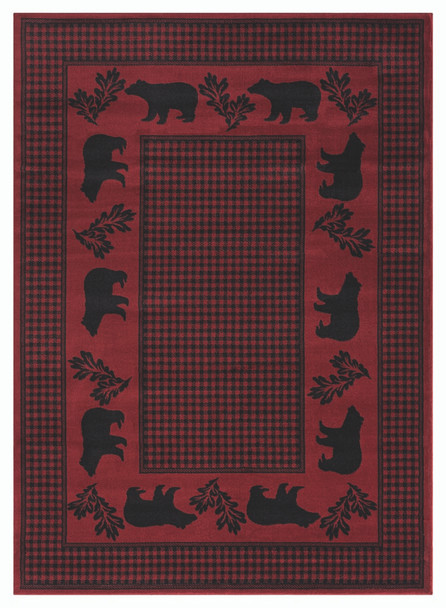 United Weavers Highlands 3115 60730 Bear March Red Rug