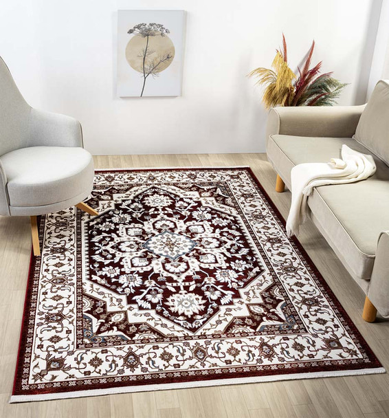 United Weavers Hudson 680 50334 Alex Burgundy Rug