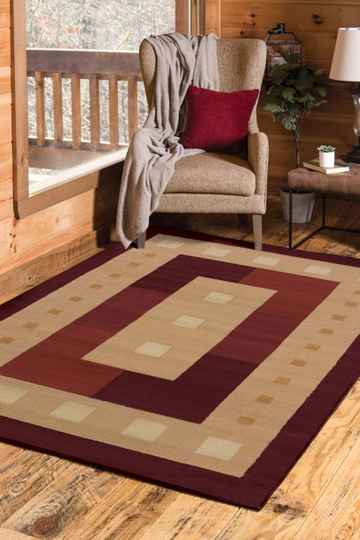 United Weavers Manhattan 940 36834 Time Square Burgundy Rug