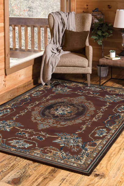 United Weavers Manhattan 940 38150 Lexington Brown Rug