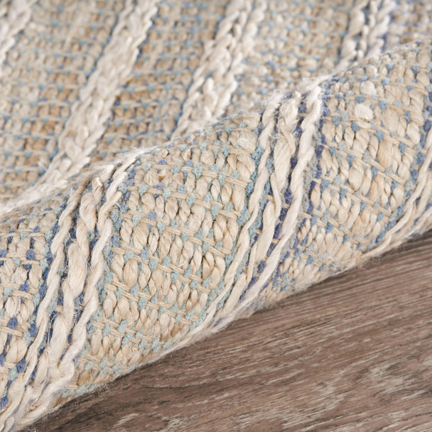 LR Home Bleached Naturals 81437 Light Blue Ivory Rug