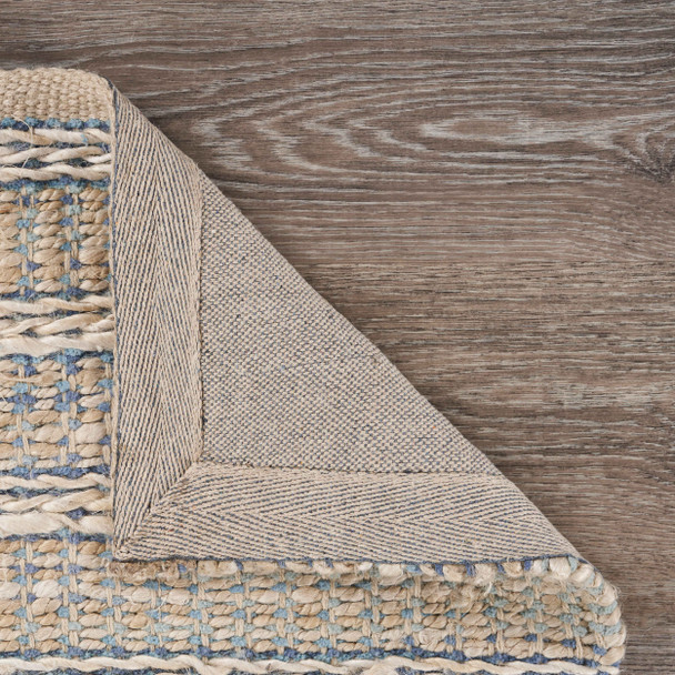 LR Home Bleached Naturals 81437 Light Blue Ivory Rug