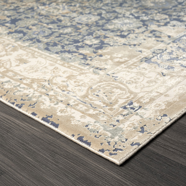 LR Home Cheshire 82122 Blue Rug