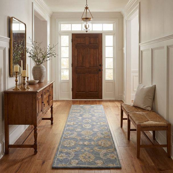 LR Home Dreamscape 82438 Stone Blue Beige Rug