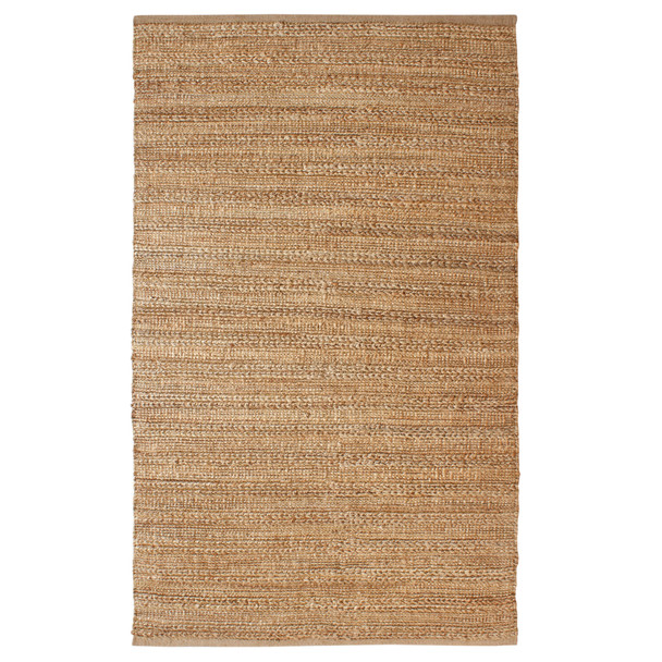 LR Home Natural Fiber 03302 Tan Gold Brown Rug