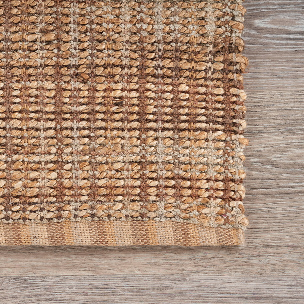 LR Home Natural Fiber 03305 Natural Jute Rust Rug