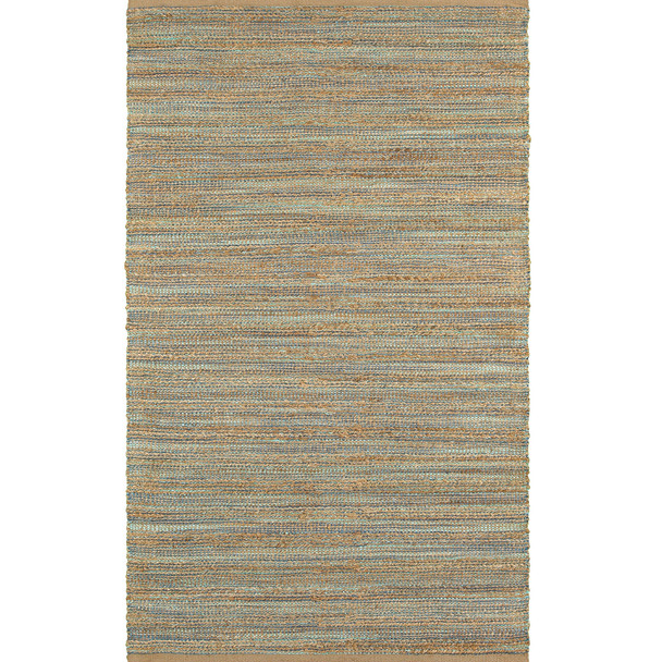LR Home Natural Fiber 03314 Tan Teal Gray Rug