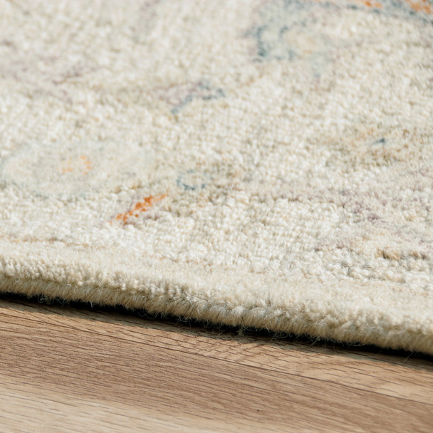 LR Home Vintage 81921 Cream Taupe Blue Rug