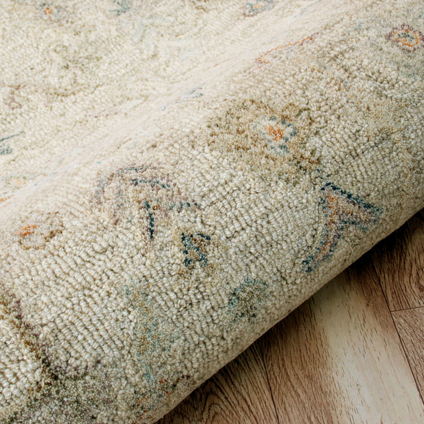 LR Home Vintage 81921 Cream Taupe Blue Rug