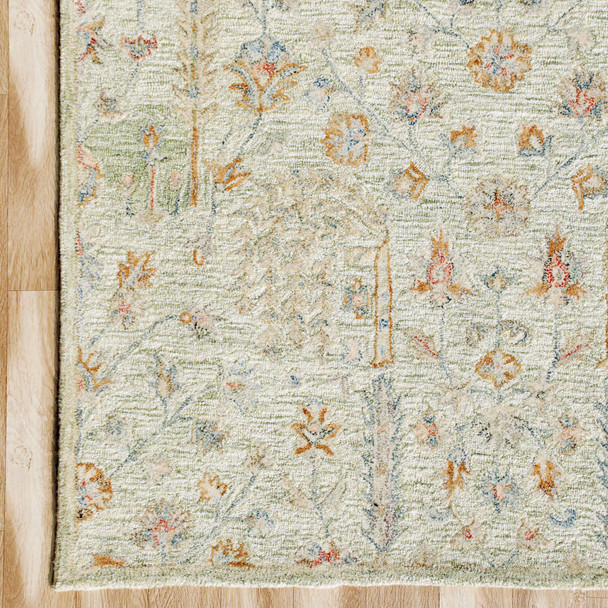 LR Home Vintage 81922 Green Cream Taupe Rug