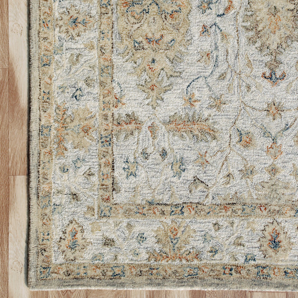 LR Home Vintage 81925 Silver Taupe Cream Rug
