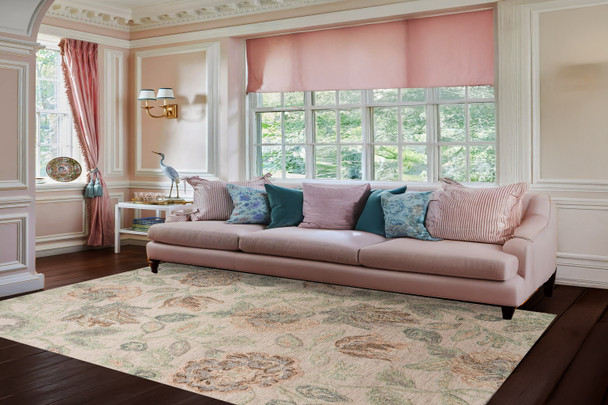 Dynamic Daisy 9095 846 Beige Sage Rust Rug
