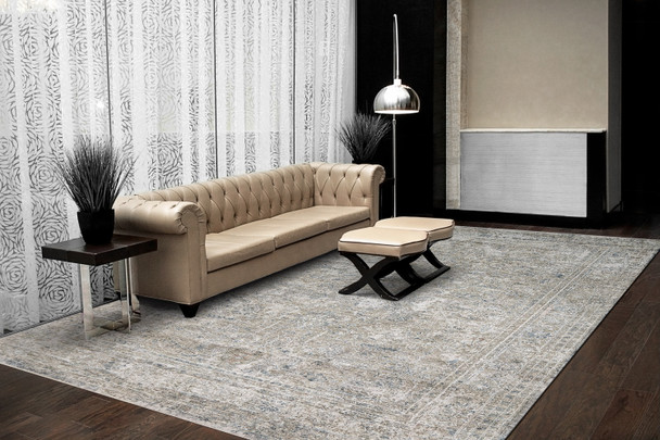 Dynamic Flare 14741 815 Beige Ivory Blue Rug