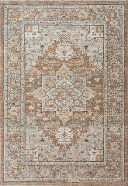 Dynamic Kashmir 18862 689 Rust Beige Multi Rug