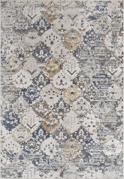 Dynamic Reha 1063 185 Cream Beige Blue Rug