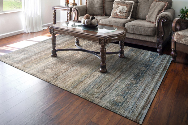 Dynamic Trevi 13254 815 Beige Cream Blue Rug