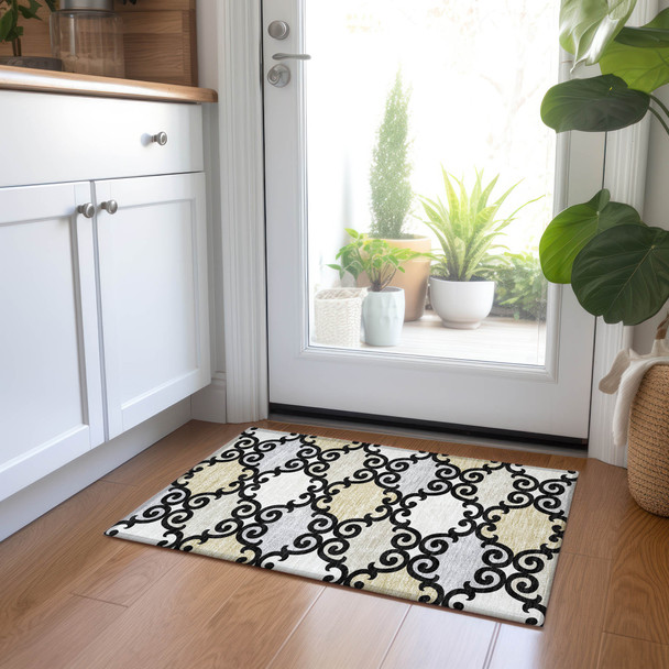 Addison Chantille ACN883 Black Rug