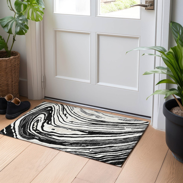 Addison Chantille ACN1051 Black Rug