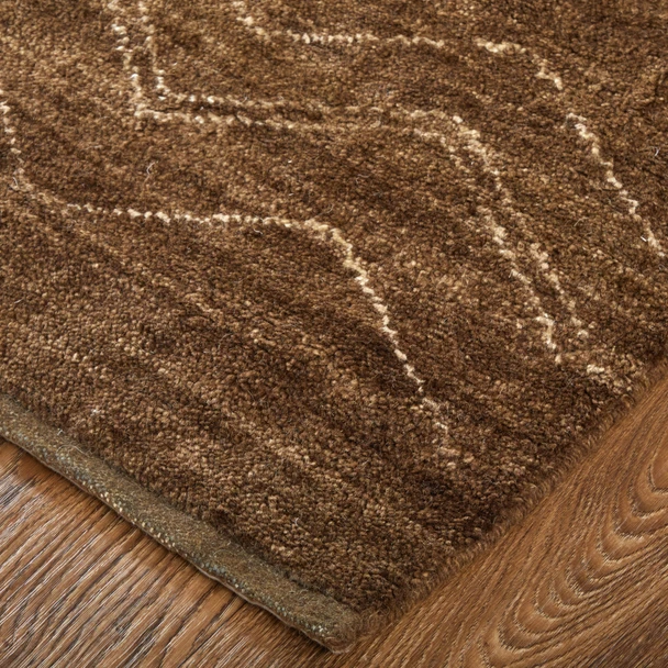 Feizy Agape 69HAF Brown Ivory Area Rug