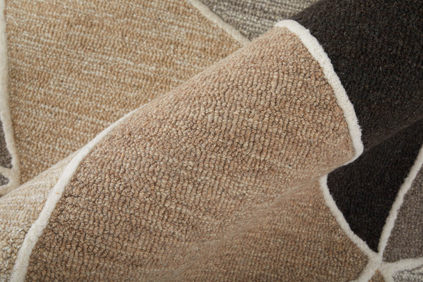 Feizy Kimball 8A33F Gray Black Brown Area Rug