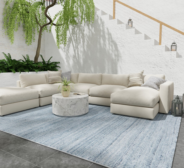 Feizy Limerick T8022 Blue Gray Area Rug