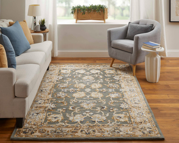 Feizy Prescott 8939F Taupe Tan Ivory Area Rug