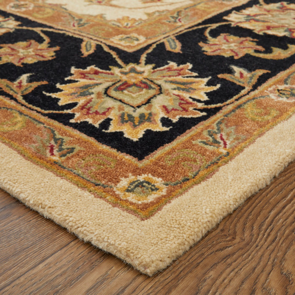Feizy Wagner 8942F Tan Brown Black Area Rug