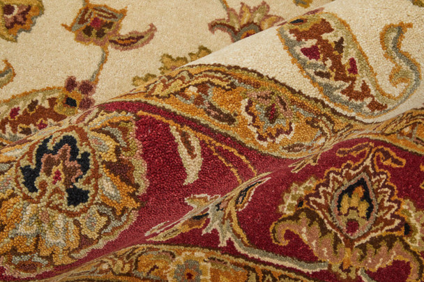 Feizy Wagner 8944F Tan Gold Red Area Rug