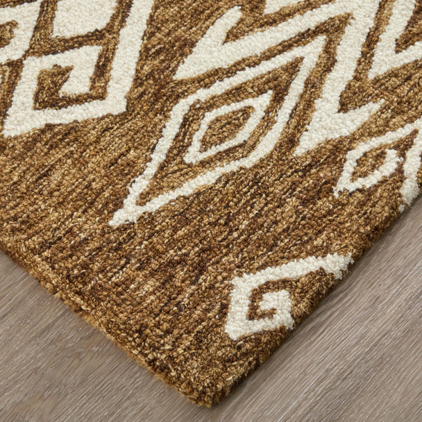 Feizy Wallace 8A43F Brown White Area Rug
