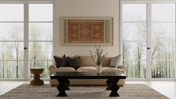 Feizy Wallace 8A44F White Brown Area Rug