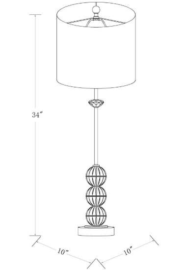 Surya Grantley GTL-001 Buffet Table Lamp