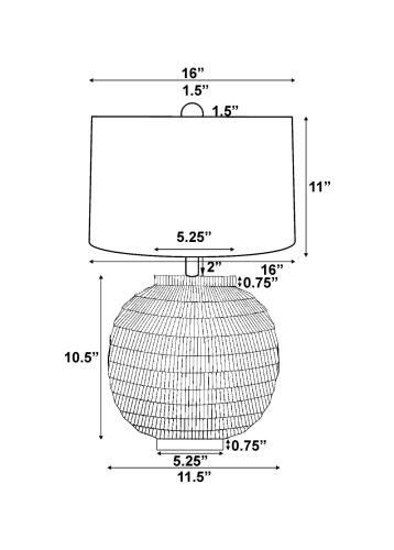 Surya Lomo LMO-001 Accent Table Lamp