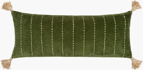 Surya Velvet Kantha VKH-002 Lumbar Pillow