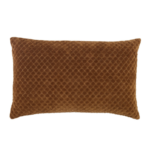 Jaipur Living Rawlings NOU14 Handmade Trellis Brown And White Lumbar Pillow